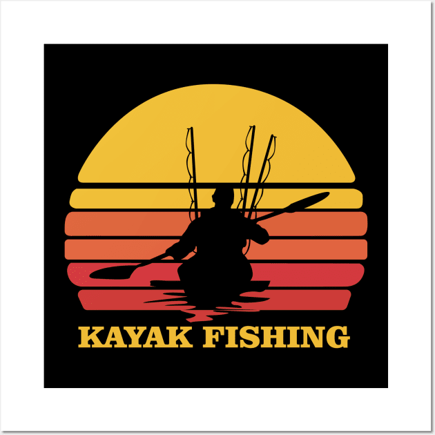 Kayak Fishing - Kayak Fishing Wall Art by Kudostees